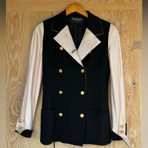 CHANEL tweed and silk vintage 90’s blazer